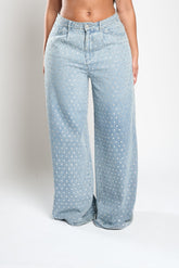 Diamond Dust Denim – Curvy-fit embellished jeans with crystal detailing | Tasha Godwin